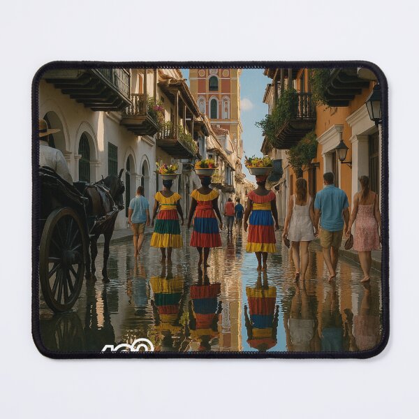 Item preview, 15. Cartagena Street with Cathedral in the background designed and sold by  @jwatts_Art.