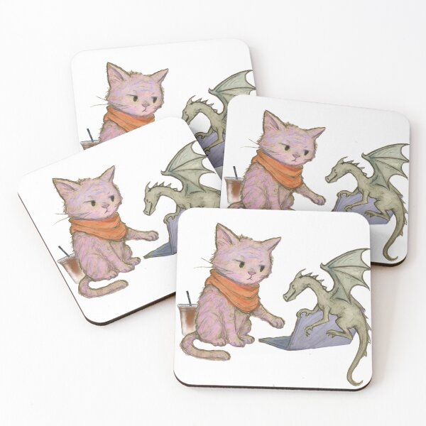 Item preview, Cheshire, Jabber, Tea, & Laptop designed and sold by pounceswithwolves.