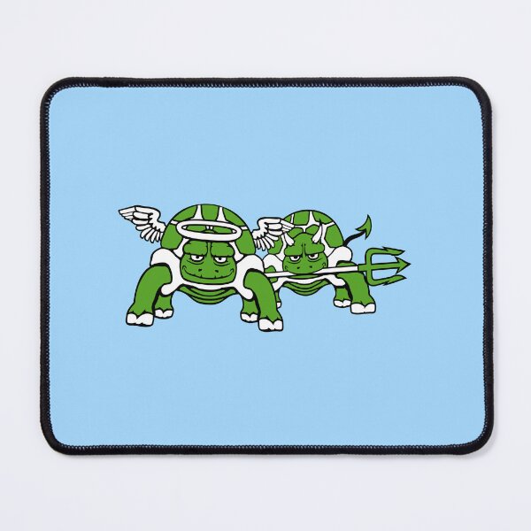 Item preview, 2 Turtle Team Good Bad Conscience Angel Devil Heaven Hell designed and sold by shirt-o-mat.