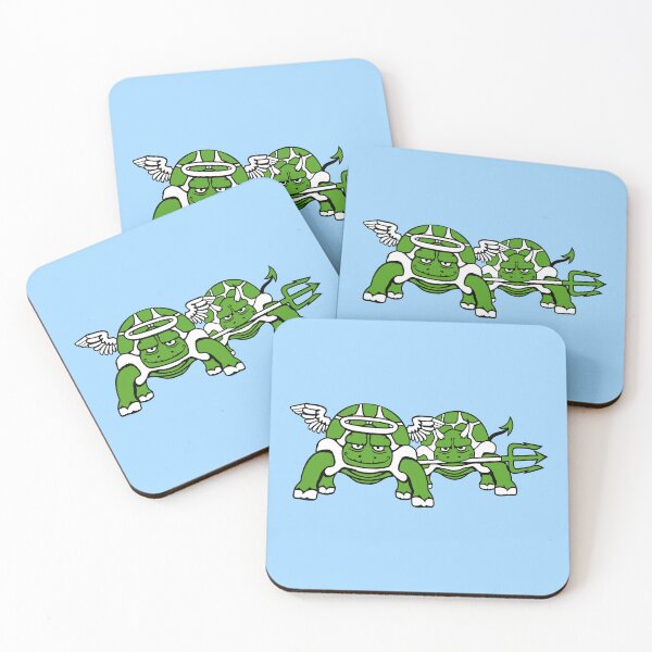 Item preview, 2 Turtle Team Good Bad Conscience Angel Devil Heaven Hell designed and sold by shirt-o-mat.