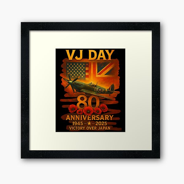 Vista previa del artículo con la obra «Bandera vintage del 80.º aniversario del Día de la Victoria sobre Japón en la Segunda Guerra Mundial de 2025», diseñado y vendido por EASY Aadia.