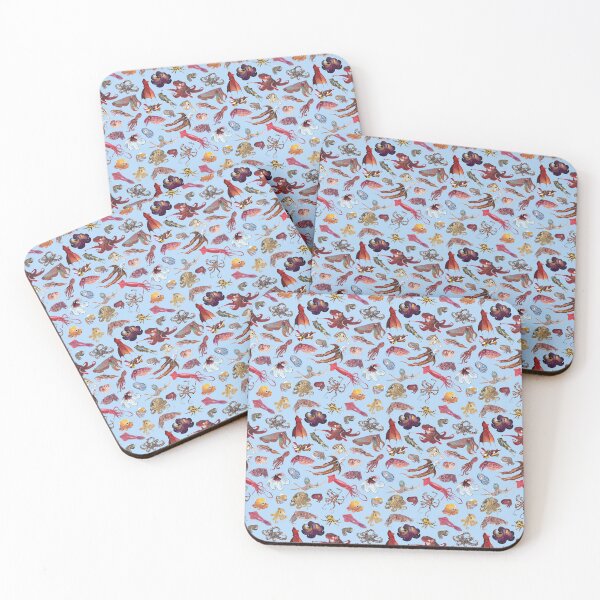 Item preview, CEPHALOPODS (light blue) designed and sold by BEATRIZ ABAITUA.