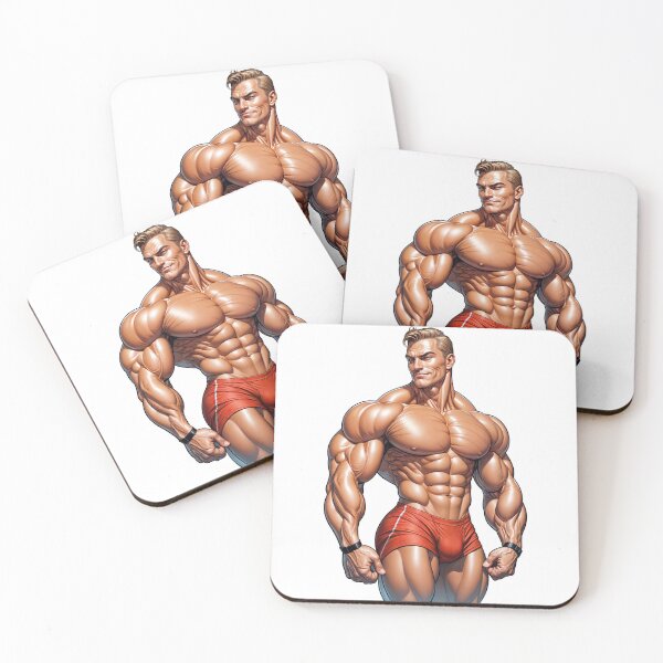 Item preview, Ultra Muscular Bodybuilder Sticker – Bold Fitness Art #122 designed and sold by ForeverPrintsOK.