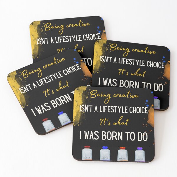 Item preview, Being Creative Is What I Was Born To Do - Trendy Creative Artist Quote Art designed and sold by Salt & Tide.