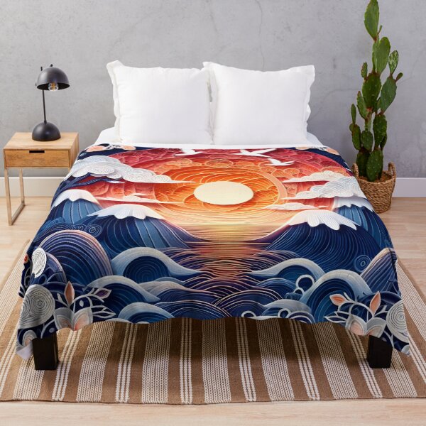 Item preview, Papercraft Blue Sea Sunset designed and sold by Catobix.