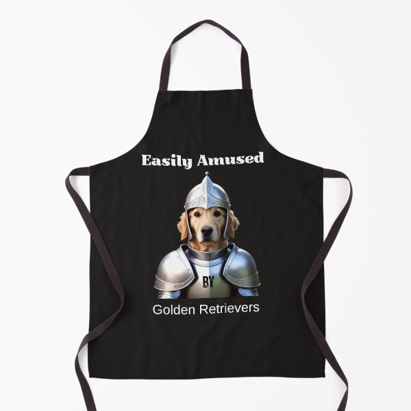 Item preview, Easily Amused Golden Retriever Knight – Funny Dog in Armor Meme Art by Maziblu designed and sold by Mazieblu.