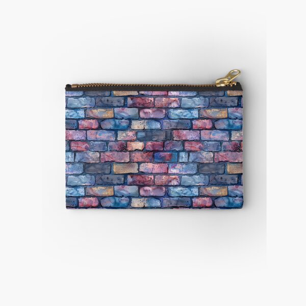 Item preview, Watercolor Brick Wall in Blues and Reds designed and sold by NTGUILTY.