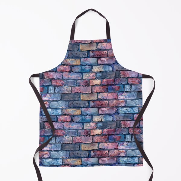 Item preview, Watercolor Brick Wall in Blues and Reds designed and sold by NTGUILTY.