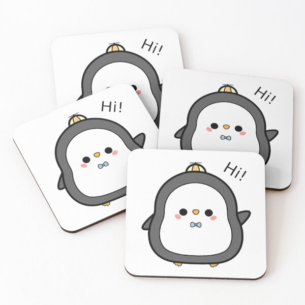 Item preview, Kawaii Penguin Saying Hi – Cute Greeting Penguin Illustration designed and sold by Blueprint&co.