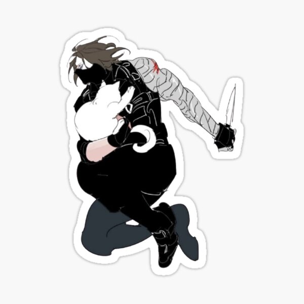 Item preview, bucky barnes white cat designed and sold by MurphyDoey.