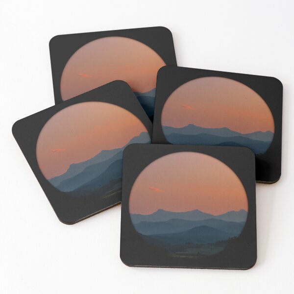 Item preview, Sunset in the mountains framed in a circle designed and sold by InkinZ.