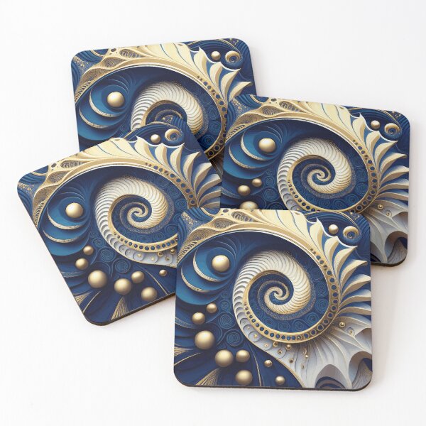 Item preview, Colorful Abstract Fibonacci Art 144 designed and sold by Vicky Brago-Mitchell®.