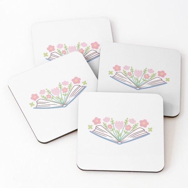 Item preview, cute open book with flowers and leaves designed and sold by winterpumpkin.