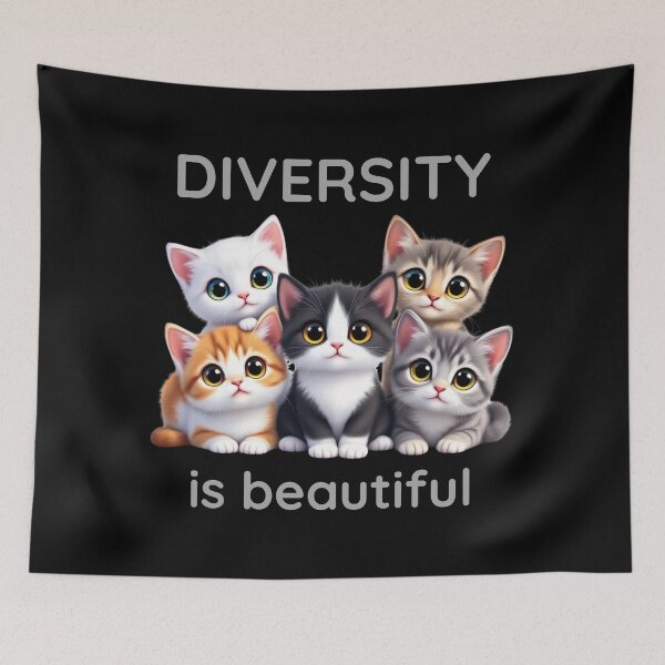Item preview, Diversity is Beautiful - Cat Theme designed and sold by Crazy Before Cats.