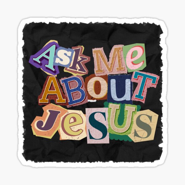 Item preview, Ask Me About Jesus - Scrapbook Letters designed and sold by Adventures Amidst Chaos.