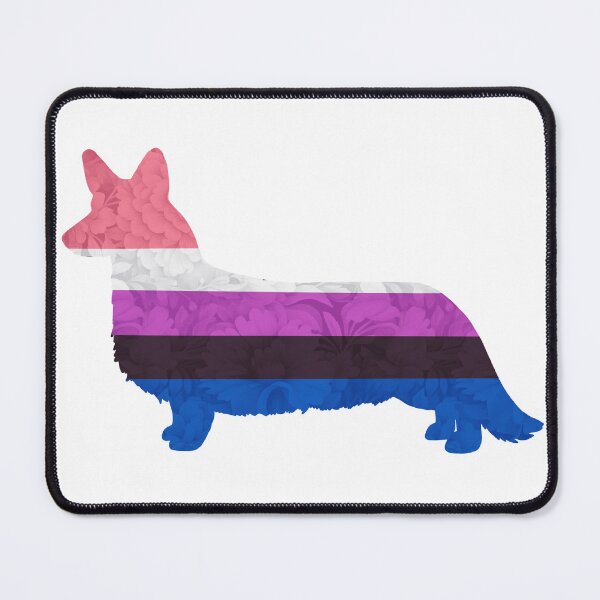 Item preview, Genderfluid Pride Cardigan Welsh Corgi Standing designed and sold by Spinyflowerart.