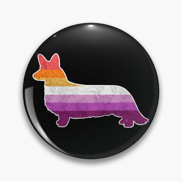 Item preview, Lesbian Pride Cardigan Welsh Corgi Standing designed and sold by Spinyflowerart.