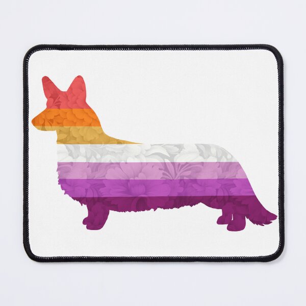 Item preview, Lesbian Pride Cardigan Welsh Corgi Standing designed and sold by Spinyflowerart.