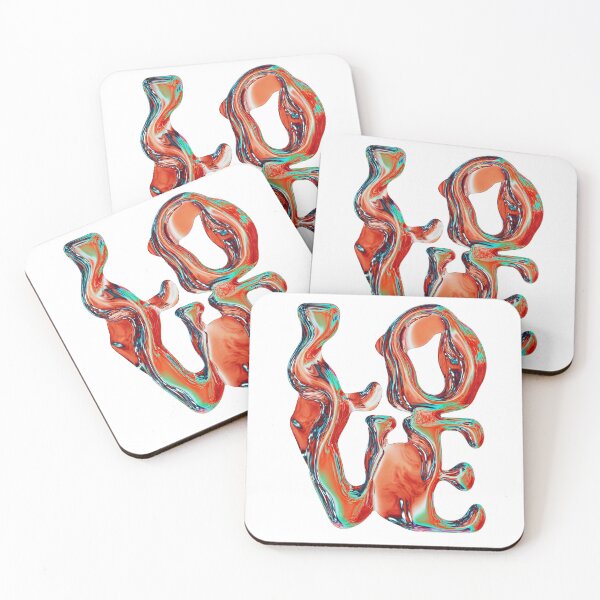 Item preview, LOVE – Liquid Chrome Typography designed and sold by Kollibri.