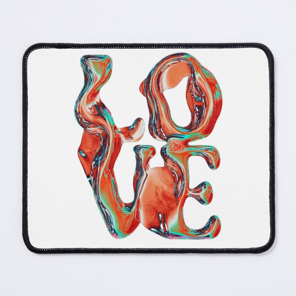 Item preview, LOVE – Liquid Chrome Typography designed and sold by Kollibri.