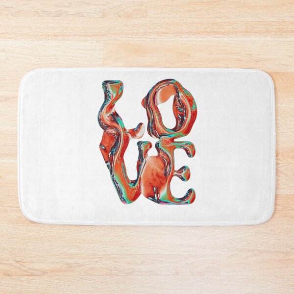 Item preview, LOVE – Liquid Chrome Typography designed and sold by Kollibri.