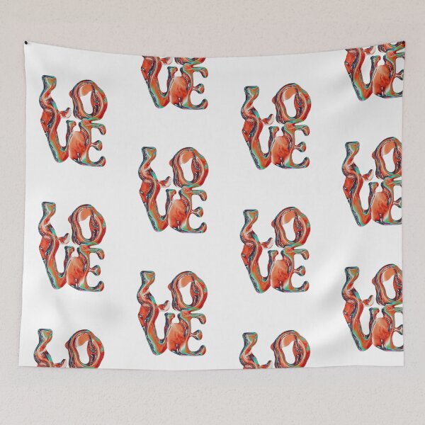 Item preview, LOVE – Liquid Chrome Typography designed and sold by Kollibri.