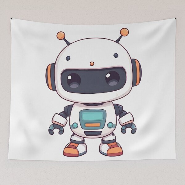Item preview, Cute Minimalist Robot designed and sold by KaviPatterns.
