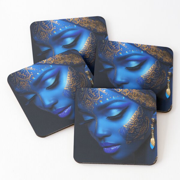 Item preview, Captivating Blue Aesthetic with Gold Accents designed and sold by Artessie.