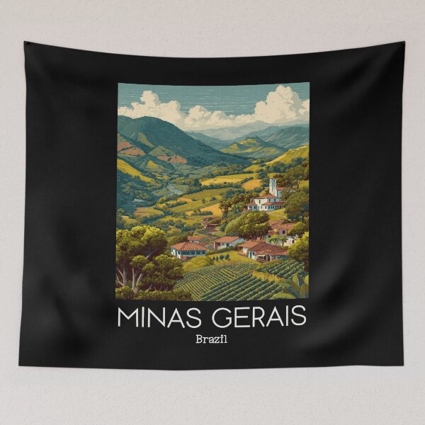 Item preview, A Vintage Illustration of Minas Gerais - Brazil  designed and sold by GoodOldVintage.