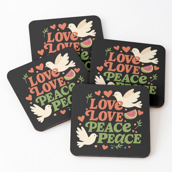 Item preview, Love Love Peace Peace, Watermelon & Doves Charity Design - Free Palestine, Free Gaza, Save Palestine, Save Gaza, Eurovision Song Contest - Eurovision Song Contest 2025, ESC2025 ESC designed and sold by Vision-Tees.