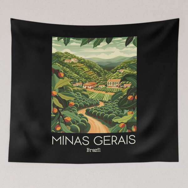 Item preview, A Vintage Illustration of Minas Gerais - Brazil  designed and sold by GoodOldVintage.