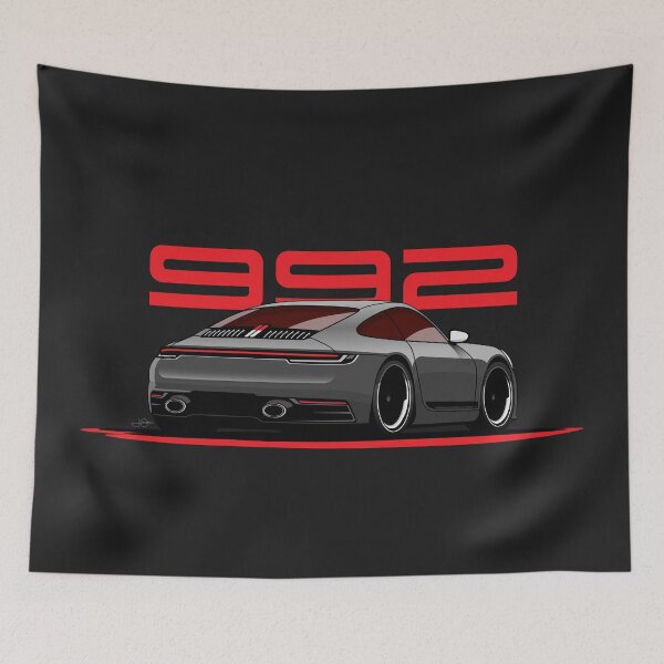 Item preview, Porsche 992 Carrera T Black Illustration  designed and sold by blackdogshop.