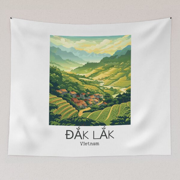 Item preview, A Vintage Illustration of Đắk Lắk - Vietnam  designed and sold by GoodOldVintage.