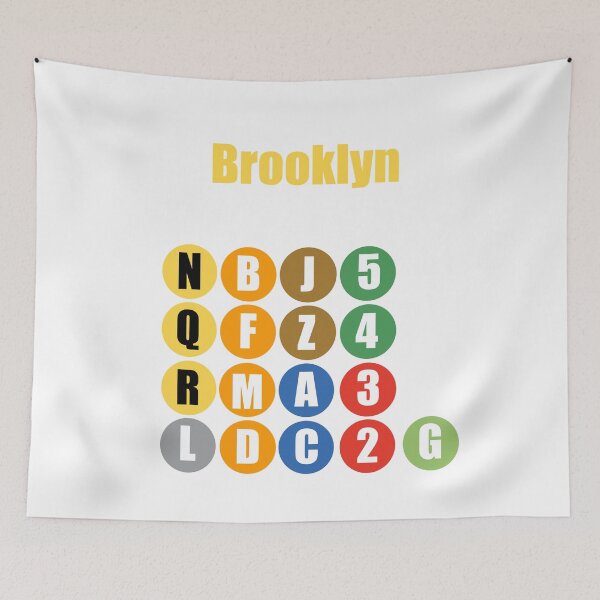 Item preview, Brooklyn ny train lines yellow designed and sold by Mozart3.