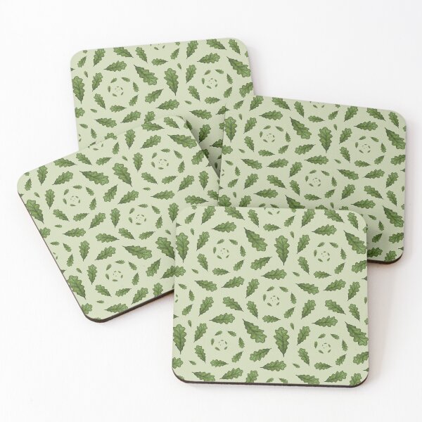 Item preview, Pattern with spirals of leaves on a light green background designed and sold by Cherevan.