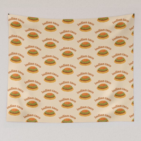 Item preview, Indian Taco Retro Food Illustration Frybread Street-Food Tee & Merch designed and sold by The Kindred.
