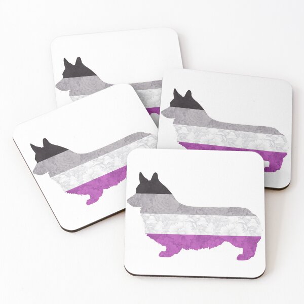 Item preview, Asexual Pride Pembroke Welsh Corgi designed and sold by Spinyflowerart.