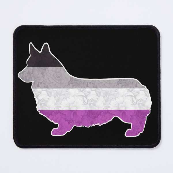 Item preview, Asexual Pride Pembroke Welsh Corgi designed and sold by Spinyflowerart.