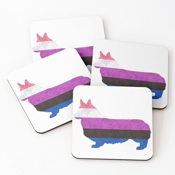 Item preview, Genderfluid Pride Pembroke Welsh Corgi designed and sold by Spinyflowerart.
