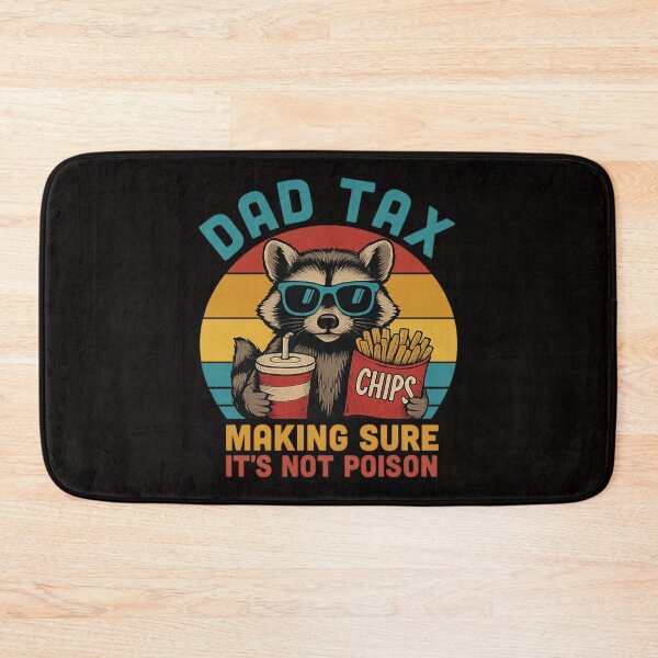 Item preview, Dad Tax Funny Snack Quote Retro Raccoon designed and sold by Adrian Kane.