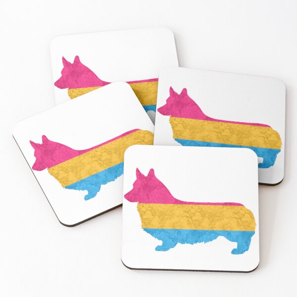 Item preview, Pansexual Pride Pembroke Welsh Corgi designed and sold by Spinyflowerart.
