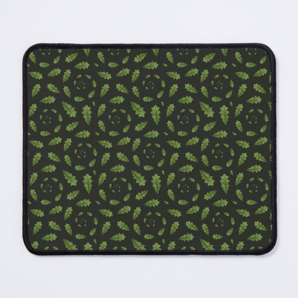 Item preview, Pattern with spirals of leaves on a dark green background designed and sold by Cherevan.