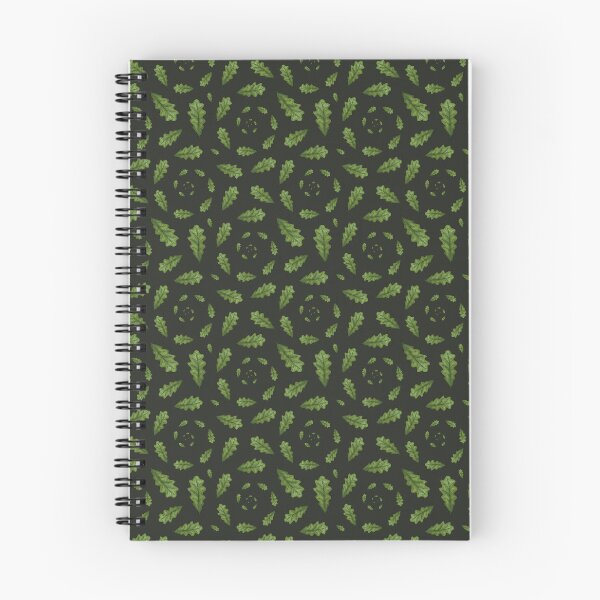 Item preview, Patrón con espirales de hojas sobre un fondo verde oscuro. designed and sold by Cherevan.