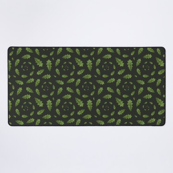 Item preview, Pattern with spirals of leaves on a dark green background designed and sold by Cherevan.