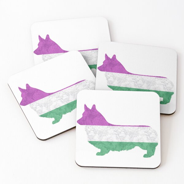 Item preview, Genderqueer l Pride Pembroke Welsh Corgi designed and sold by Spinyflowerart.