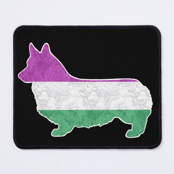 Item preview, Genderqueer l Pride Pembroke Welsh Corgi designed and sold by Spinyflowerart.