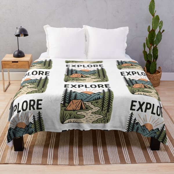 Item preview, Explore Nature Adventure Awaits Retro Camping designed and sold by Tigerr3g.