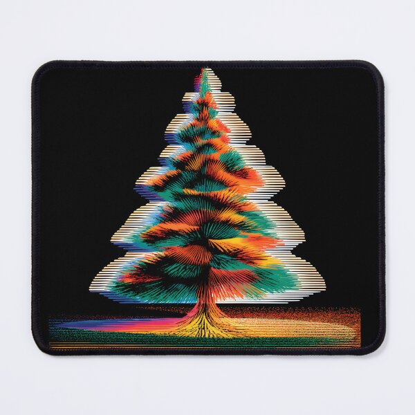 Item preview, Rainbow Knit Christmas Tree – Cozy Holiday Illustration designed and sold by Kollibri.