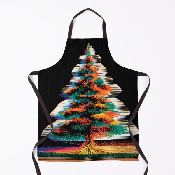Item preview, Rainbow Knit Christmas Tree – Cozy Holiday Illustration designed and sold by Kollibri.