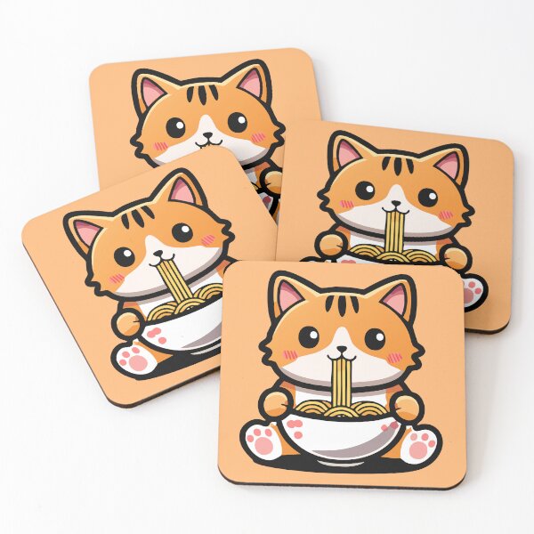 Item preview, Orange Ramen Cat designed and sold by Momohiki13.